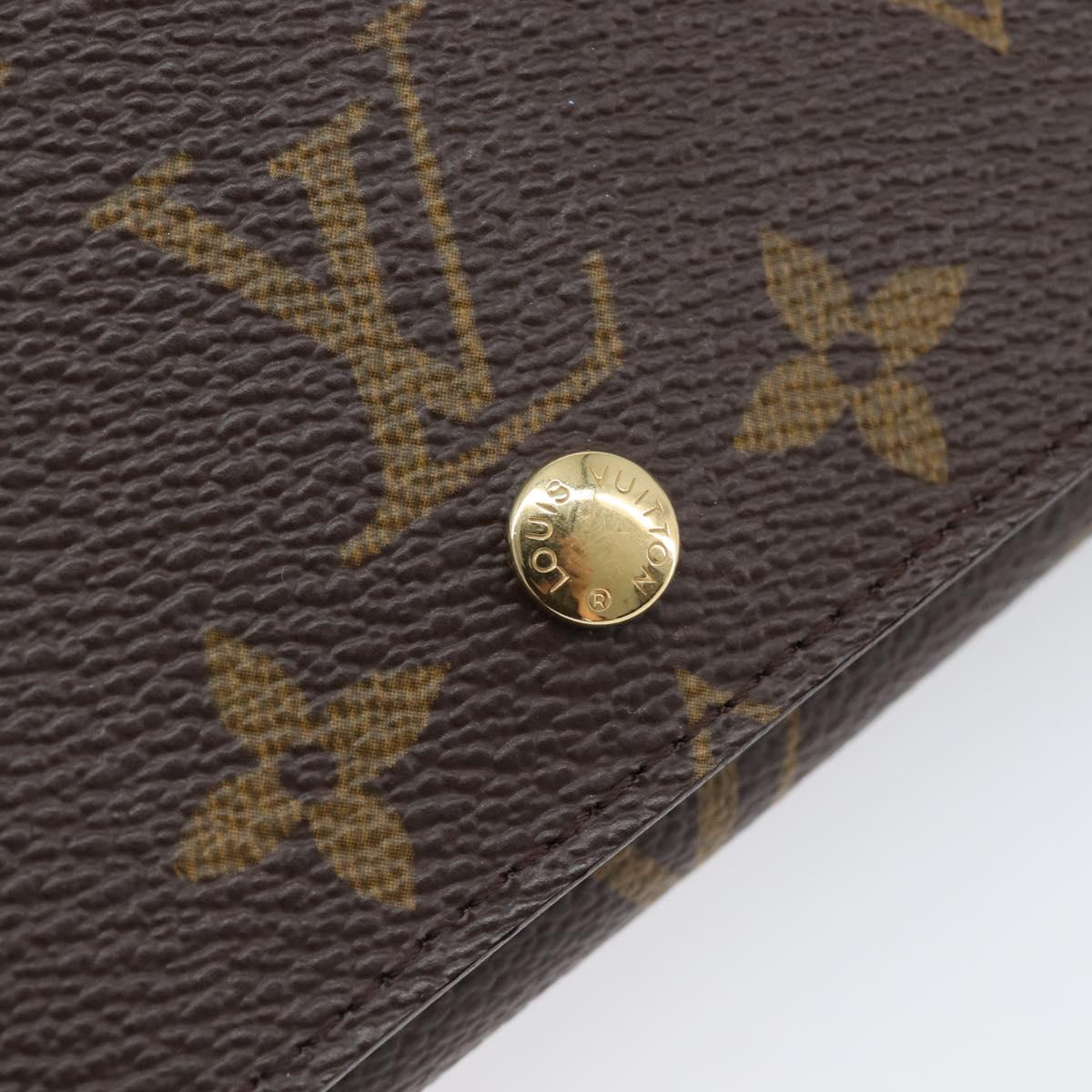 LOUIS VUITTON Porte Monnaie Billets Tresor Wallet M61730 LV Auth am12559V