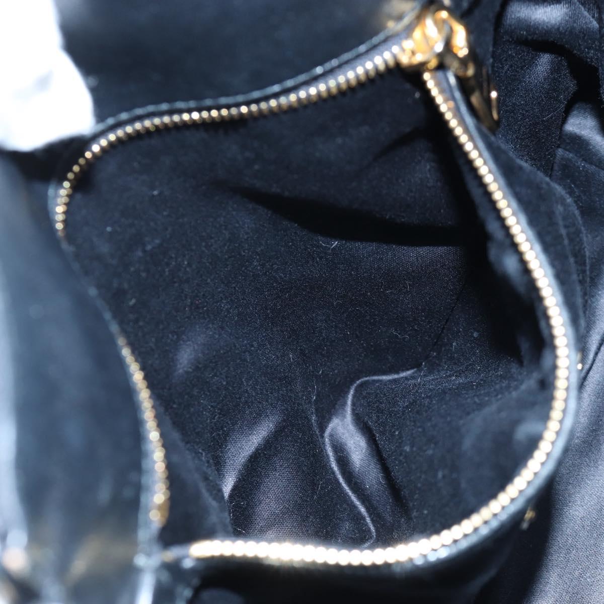 Miu Miu Matelasse Hand Bag Leather 2way Black Gold Auth am12563V