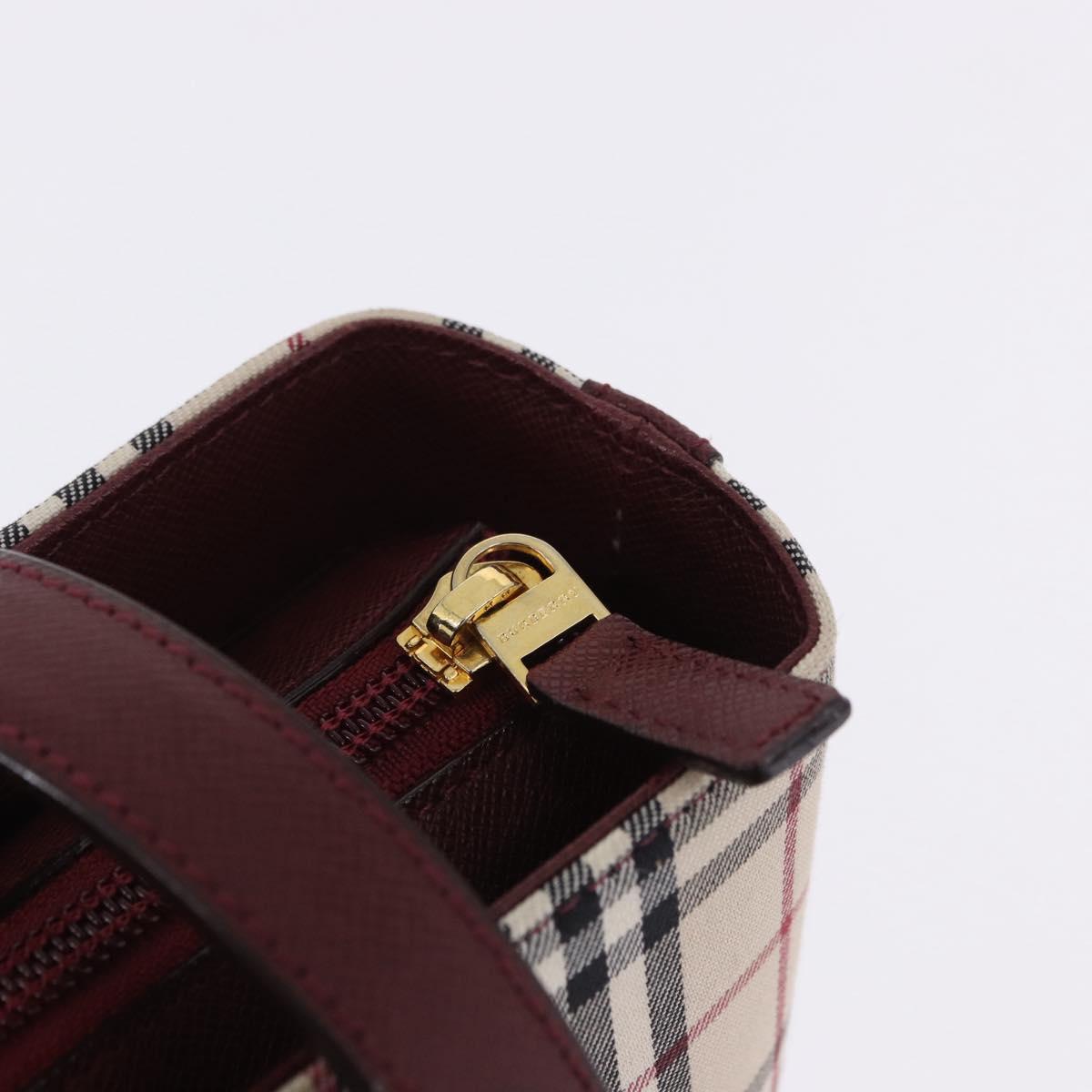 BURBERRY Nova Check Tote Bag Canvas Beige Gold Auth am12565V