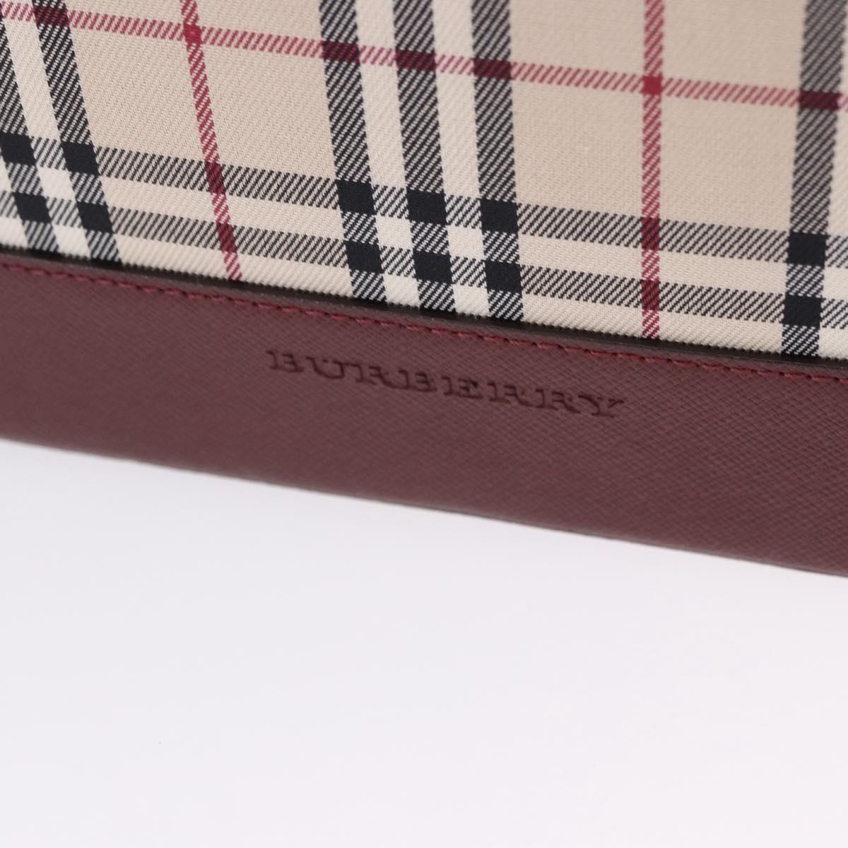BURBERRY Nova Check Tote Bag Canvas Beige Gold Auth am12565V