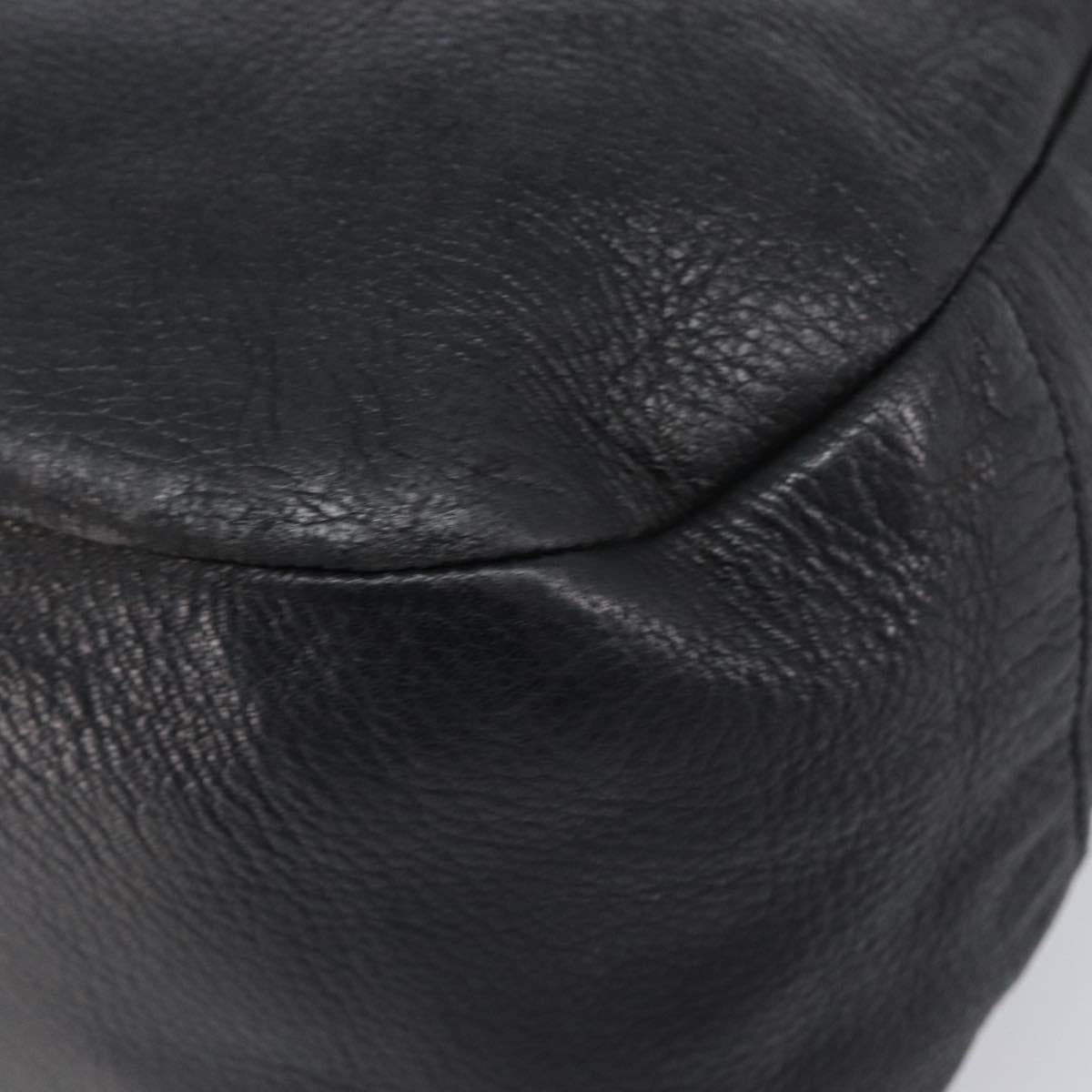 PRADA Shoulder Bag Leather Black Gold Auth am12572V