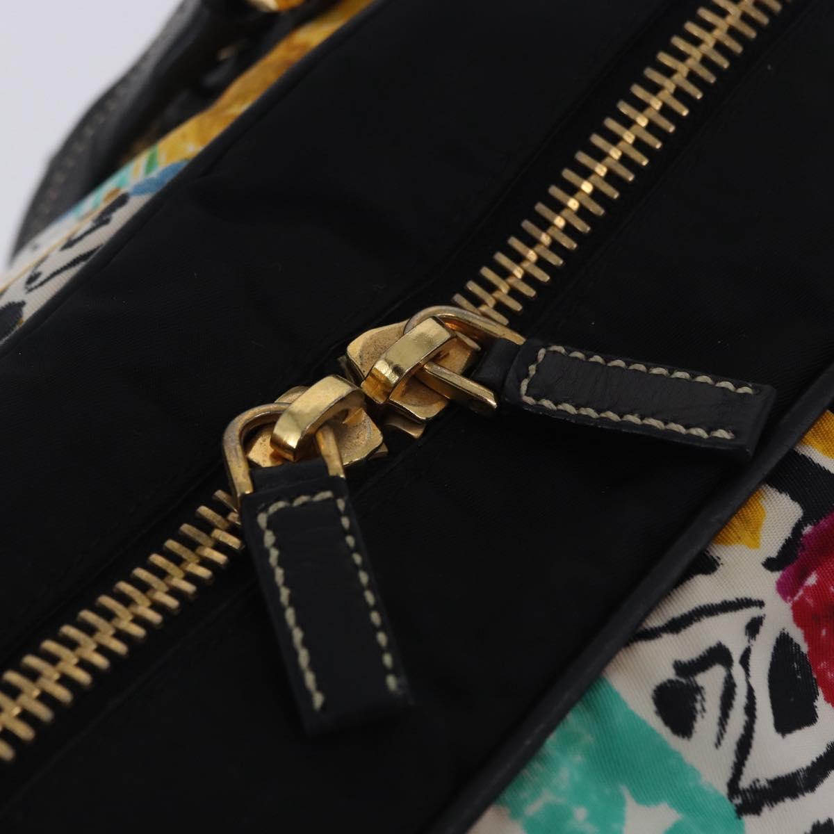 PRADA Venice Tote Bag Nylon Leather Multicolor Gold Auth am12575V