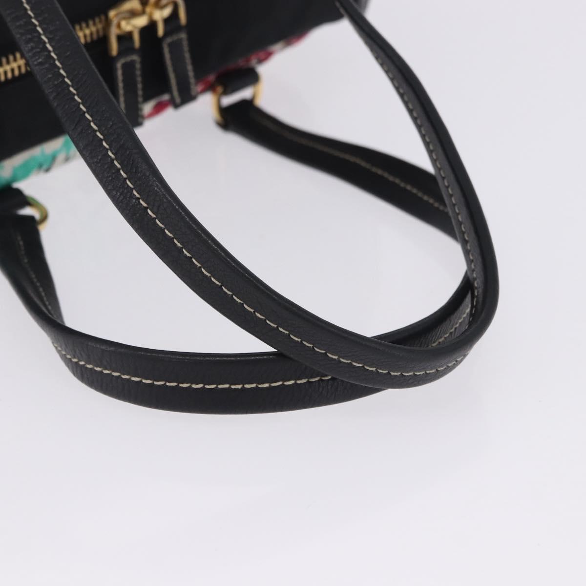 PRADA Venice Tote Bag Nylon Leather Multicolor Gold Auth am12575V