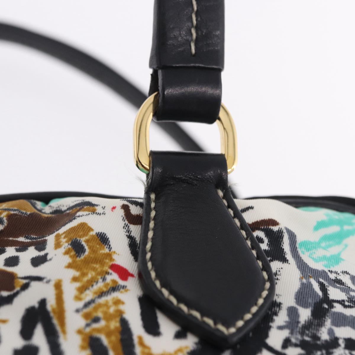 PRADA Venice Tote Bag Nylon Leather Multicolor Gold Auth am12575V