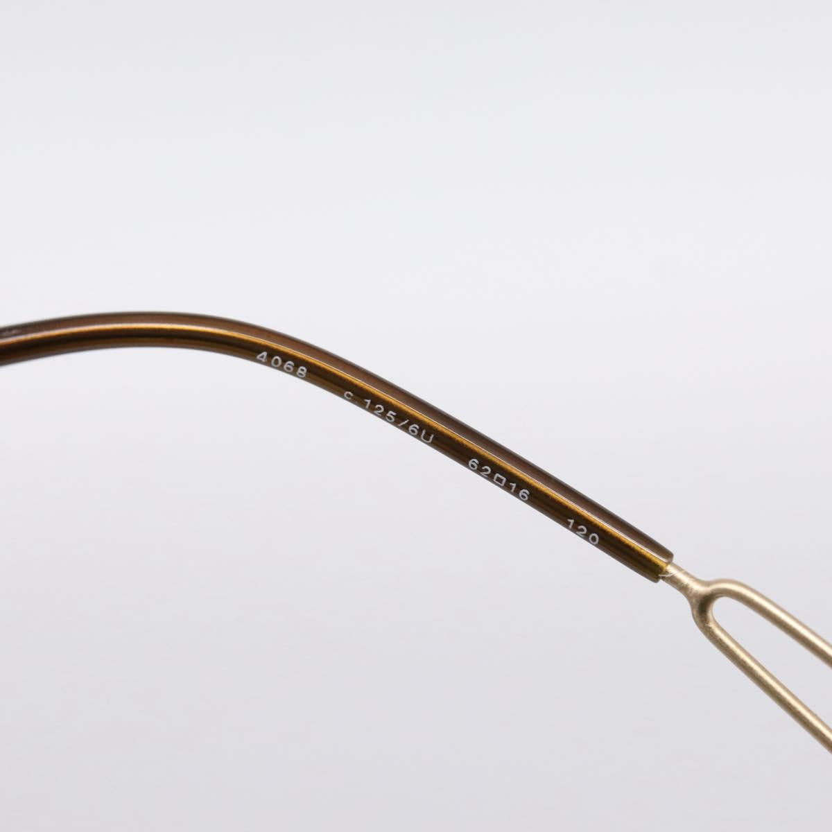 CHANEL CC Rimless Sunglasses metal Brown CC Auth am12584M