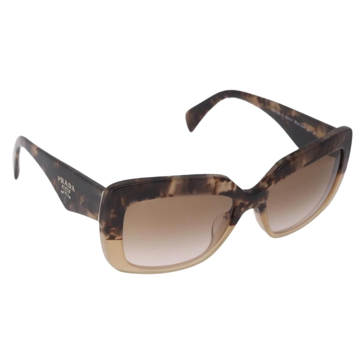 PRADA Sunglasses plastic Brown CC Auth am12589V