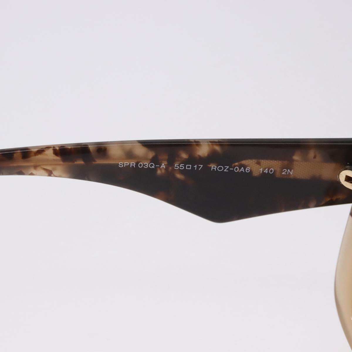 PRADA Sunglasses plastic Brown CC Auth am12589V