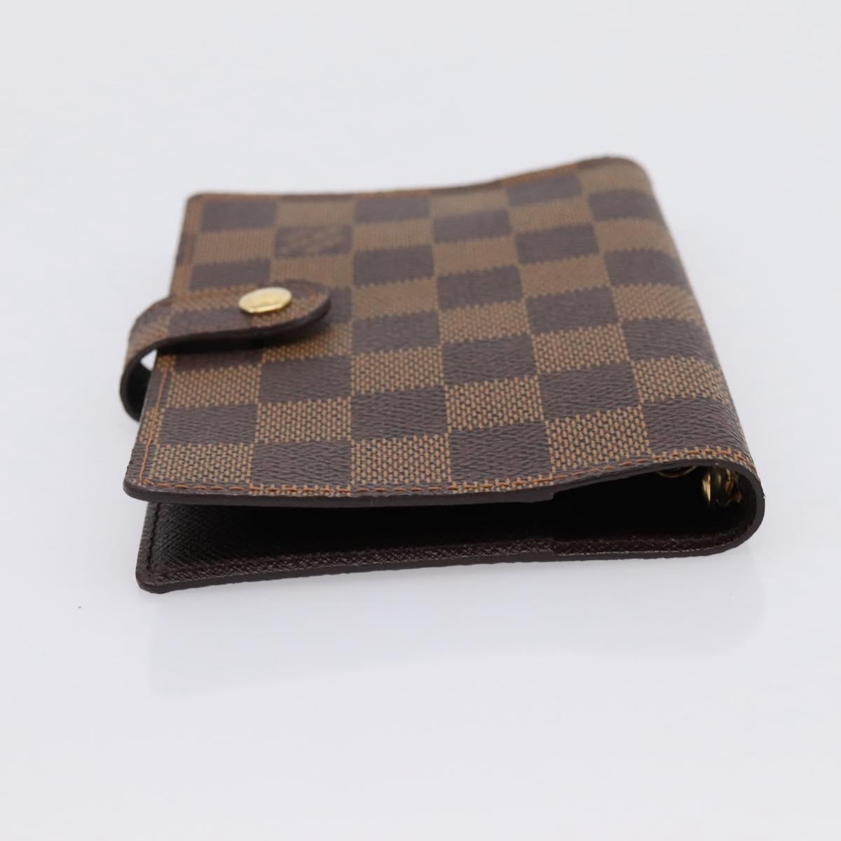 LOUIS VUITTON Damier Ebene Agenda PM Day Planner Cover R20700 LV Auth am12596V