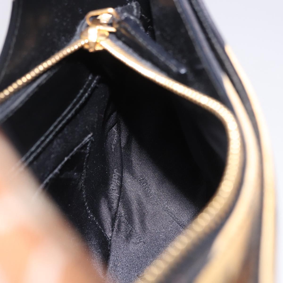 Salvatore Ferragamo Leopard Hand Bag Nylon Leather Beige Gold Auth am12601V