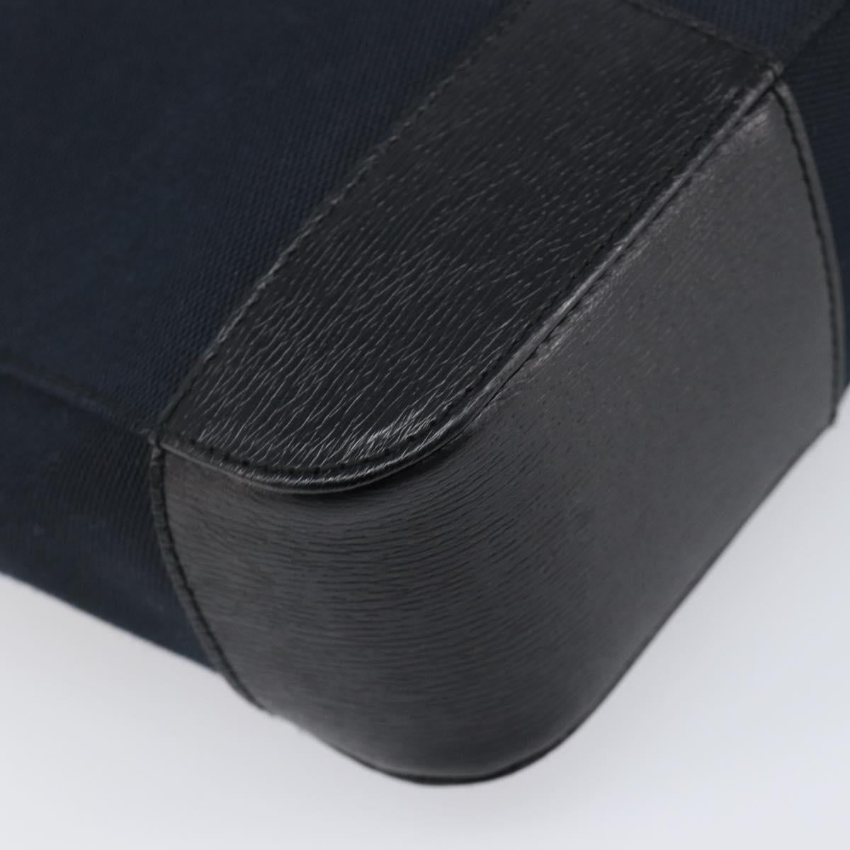 GUCCI G Tote Bag Leather Canvas Black Gold 002 1109 Auth am12610V