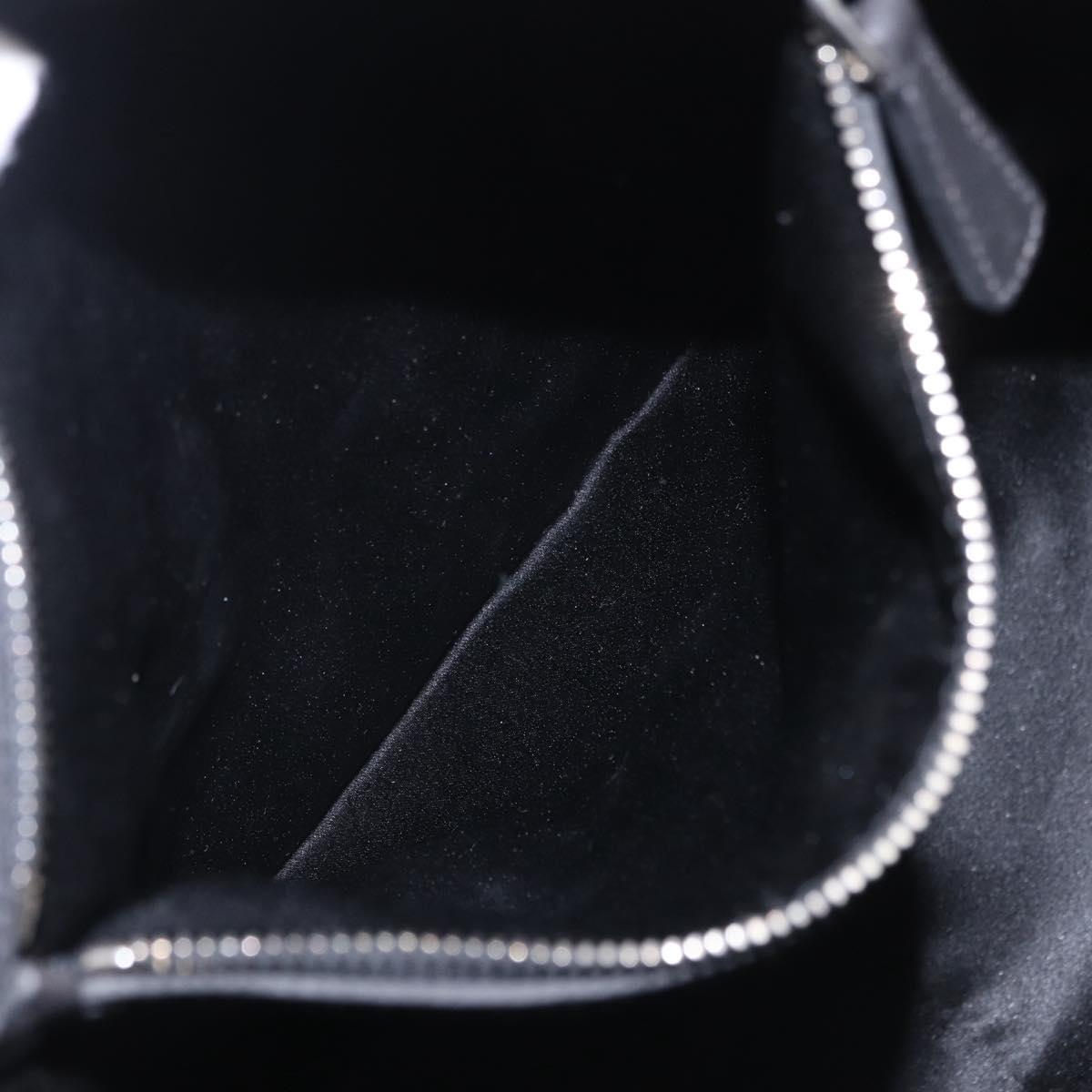Miu Miu Hand Bag Leather Black Silver Auth am12613V