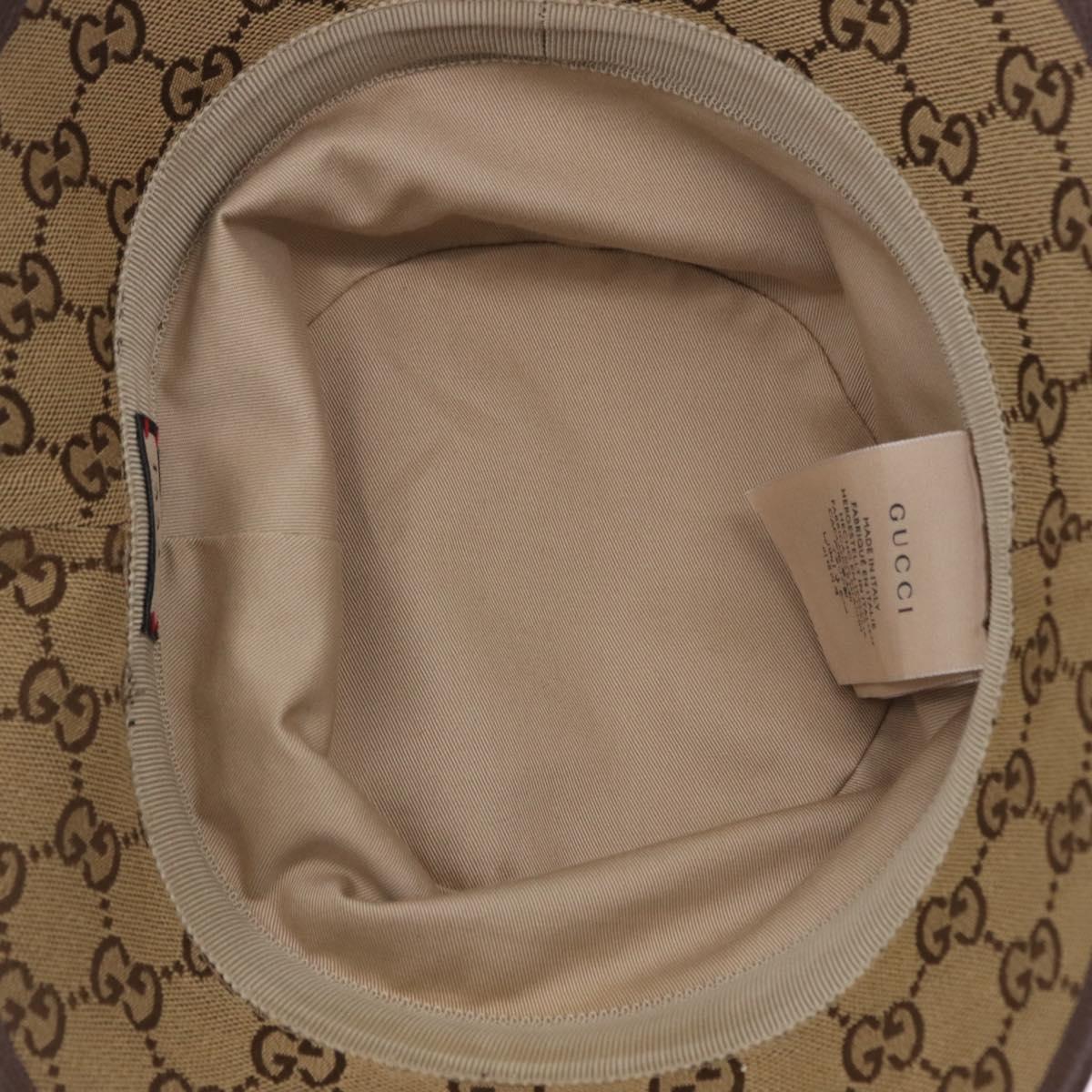 GUCCI GG Canvas GG Marmont Hat M Beige Auth am12614V