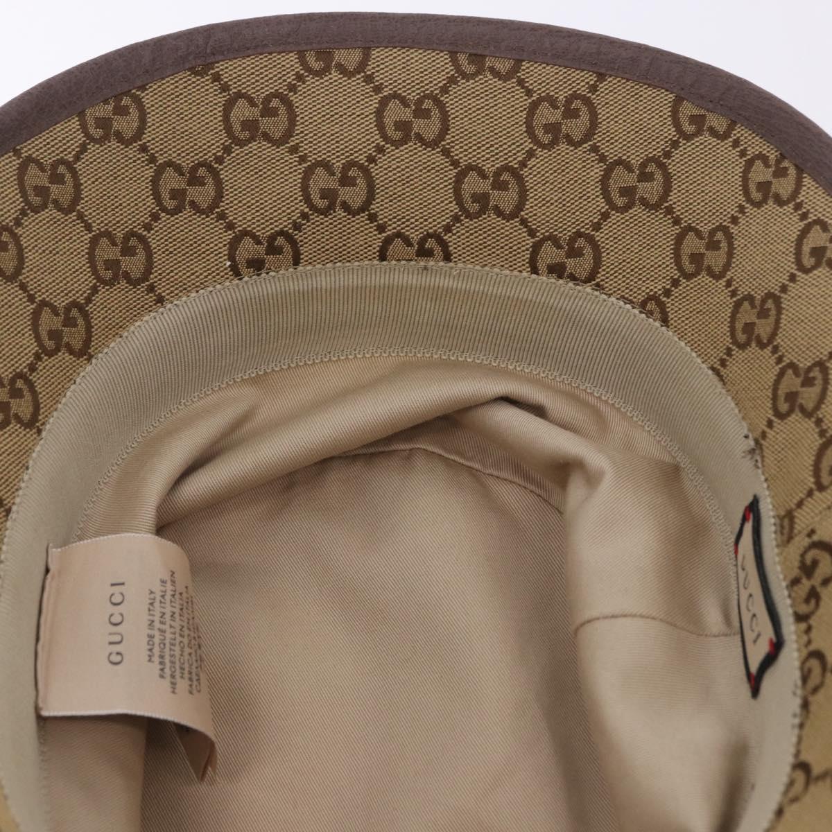 GUCCI GG Canvas GG Marmont Hat M Beige Auth am12614V