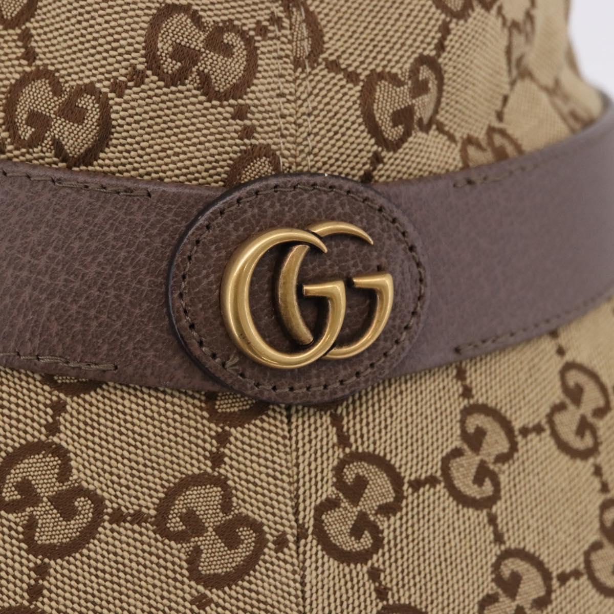 GUCCI GG Canvas GG Marmont Hat M Beige Auth am12614V