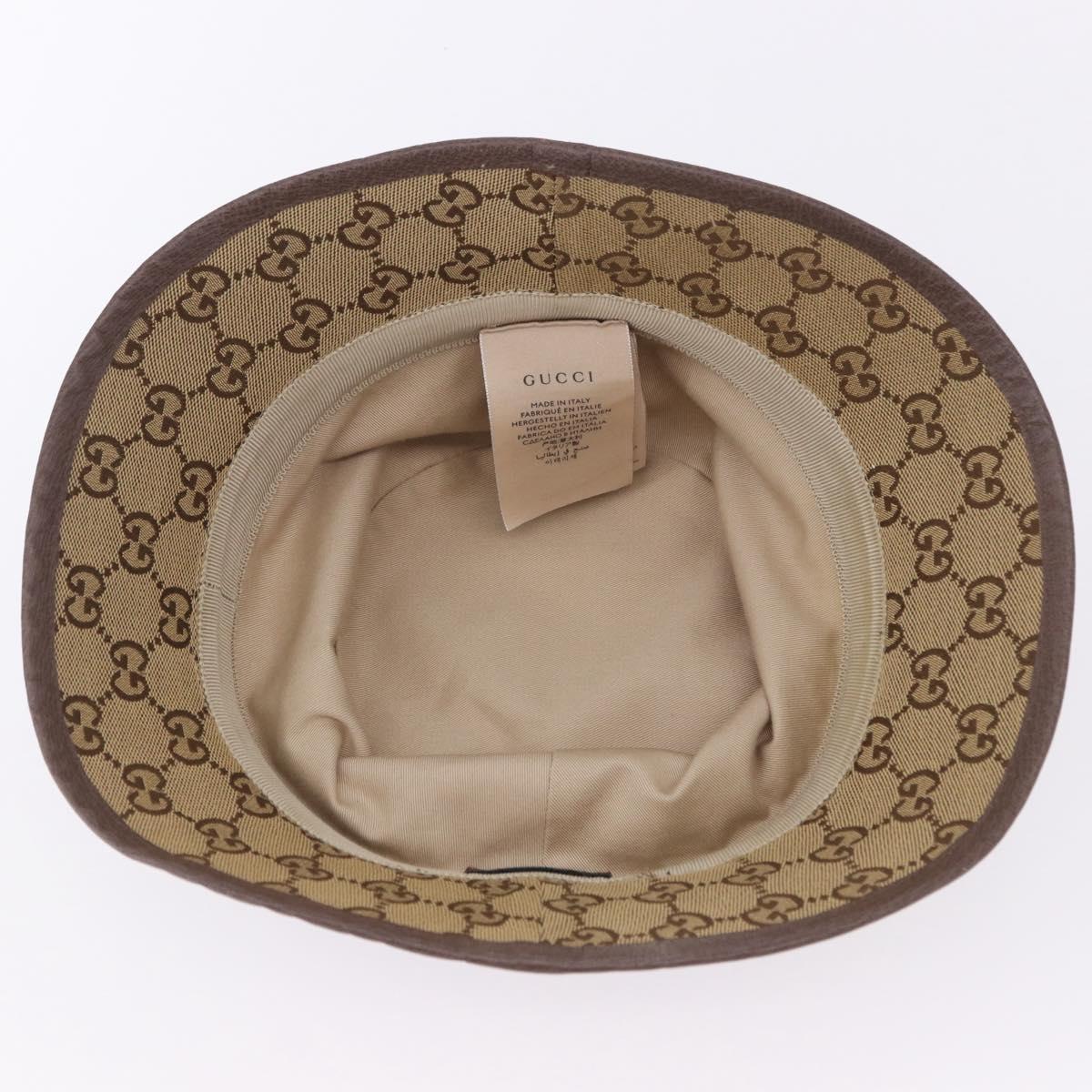 GUCCI GG Canvas GG Marmont Hat M Beige Auth am12614V