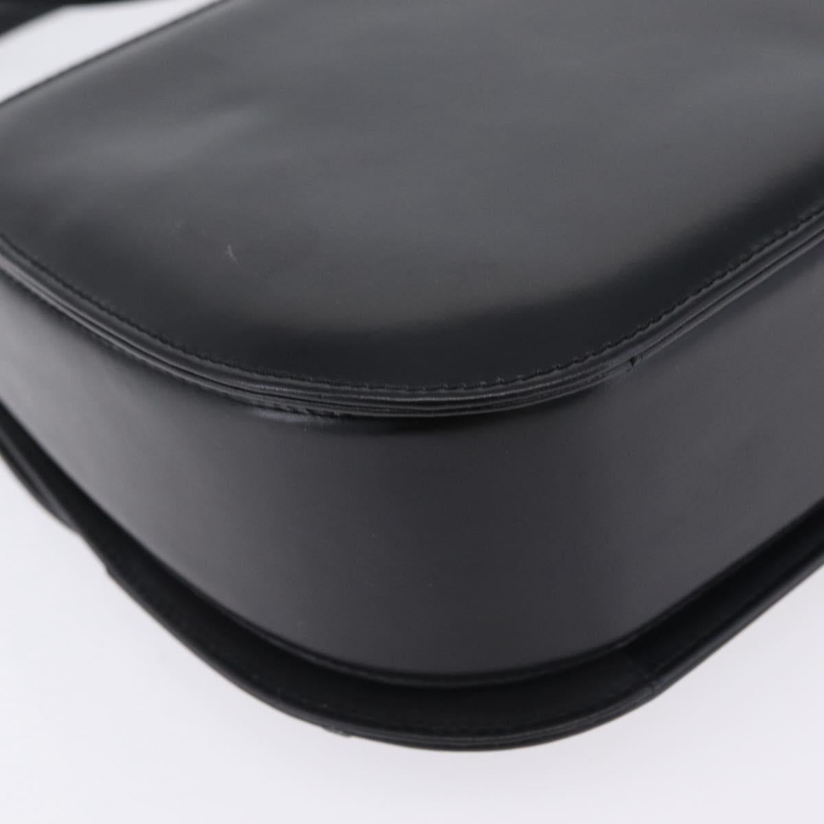 GUCCI Hand Bag Leather 2way Black Gold 000 406 0264 Auth am12615V