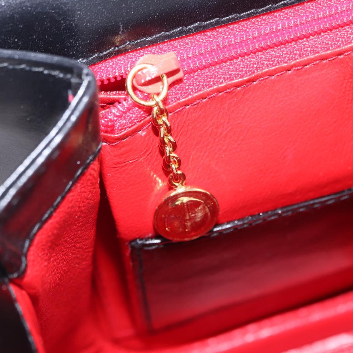 GUCCI Hand Bag Leather 2way Black Gold 000 406 0264 Auth am12615V