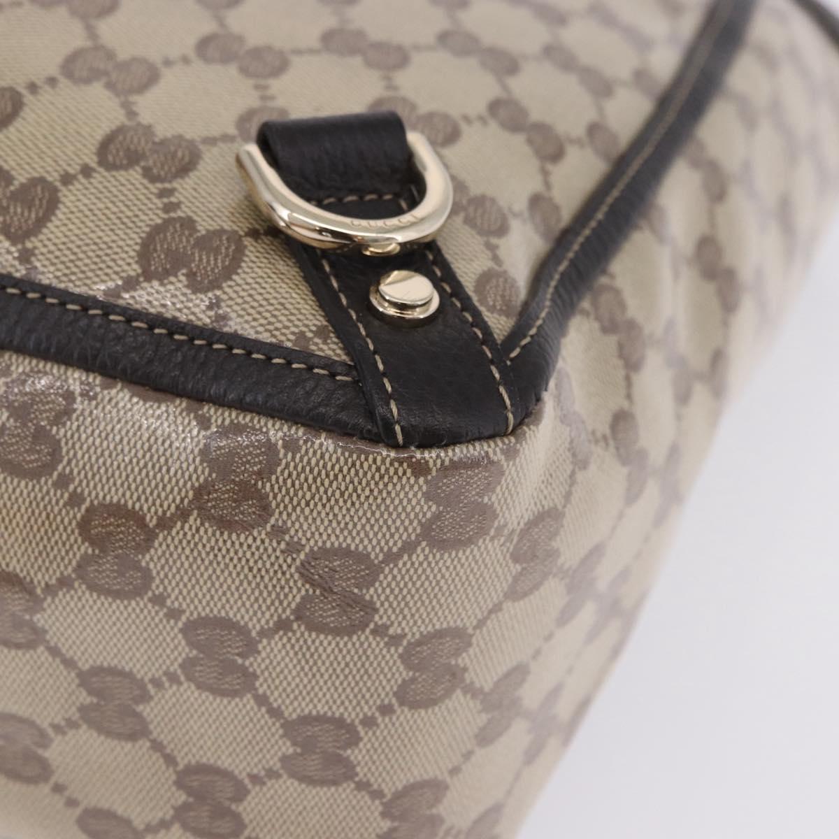 GUCCI GG Crystal Tote Bag Coated Canvas Beige Gold 293580 Auth am12617V