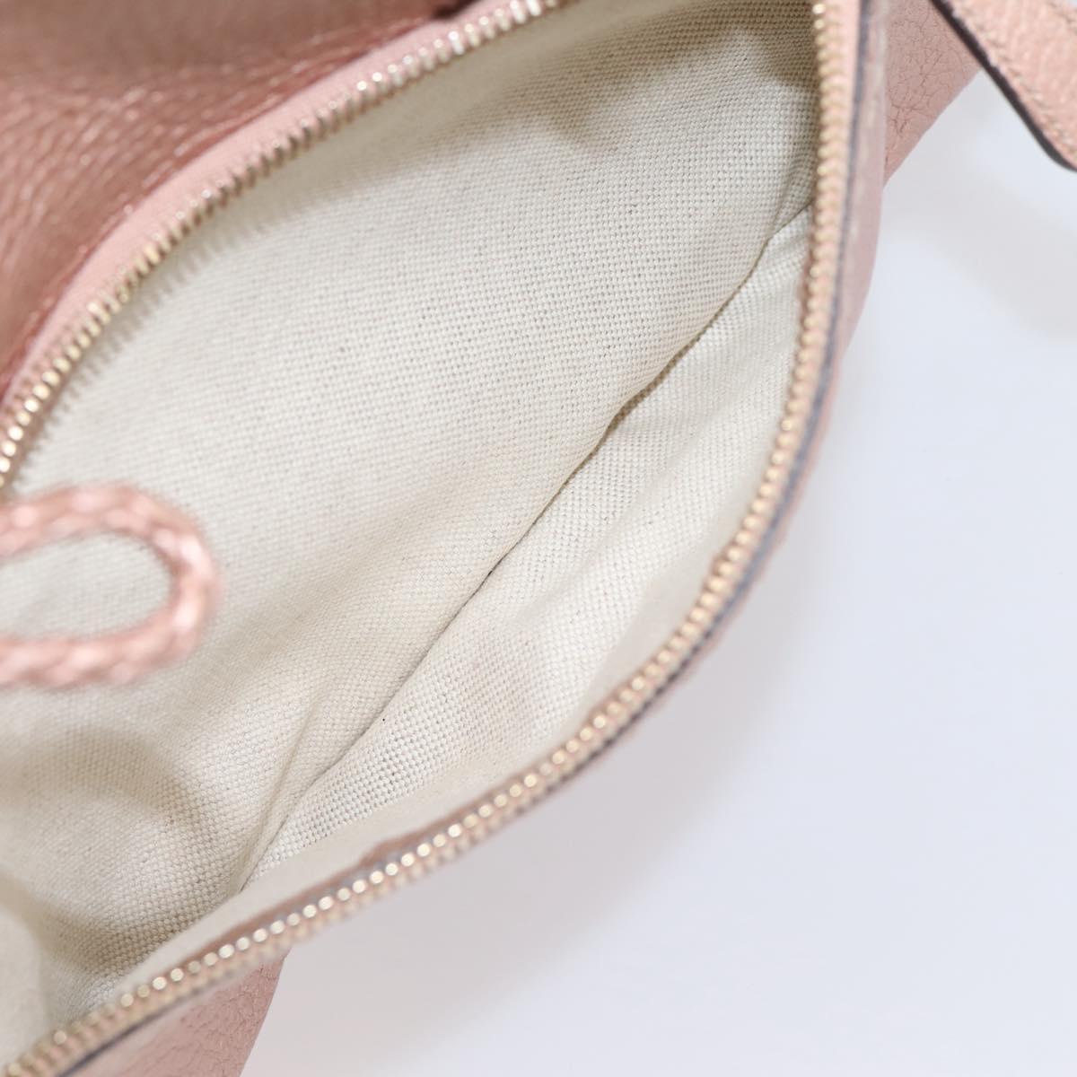GUCCI Bella Bamboo Hand Bag Leather 2way Pink Gold 282300 Auth am12618A