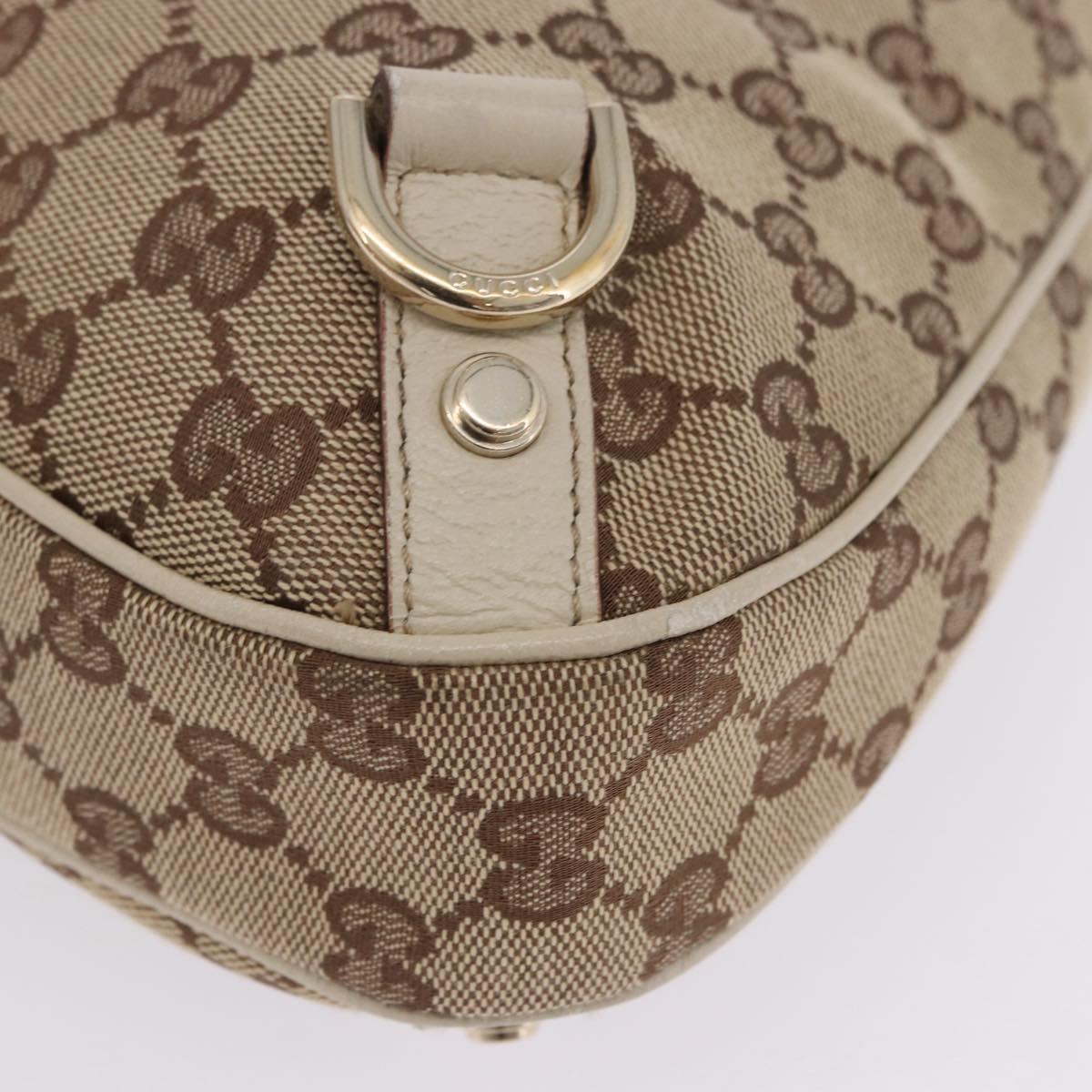 GUCCI GG Canvas Shoulder Bag Beige Gold 130738 Auth am12619V