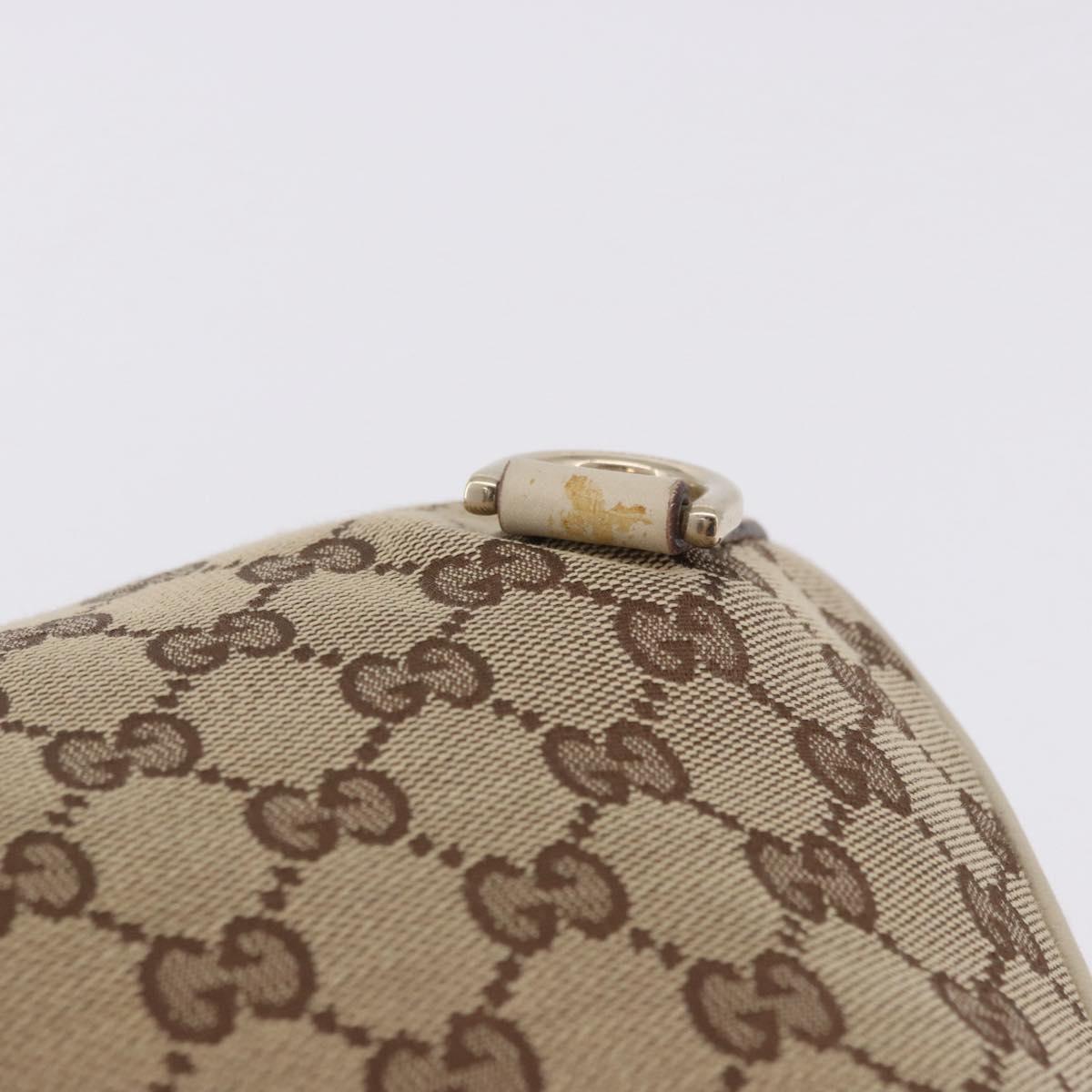 GUCCI GG Canvas Shoulder Bag Beige Gold 130738 Auth am12619V