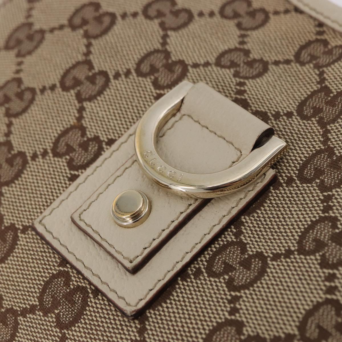 GUCCI GG Canvas Shoulder Bag Beige Gold 130738 Auth am12619V