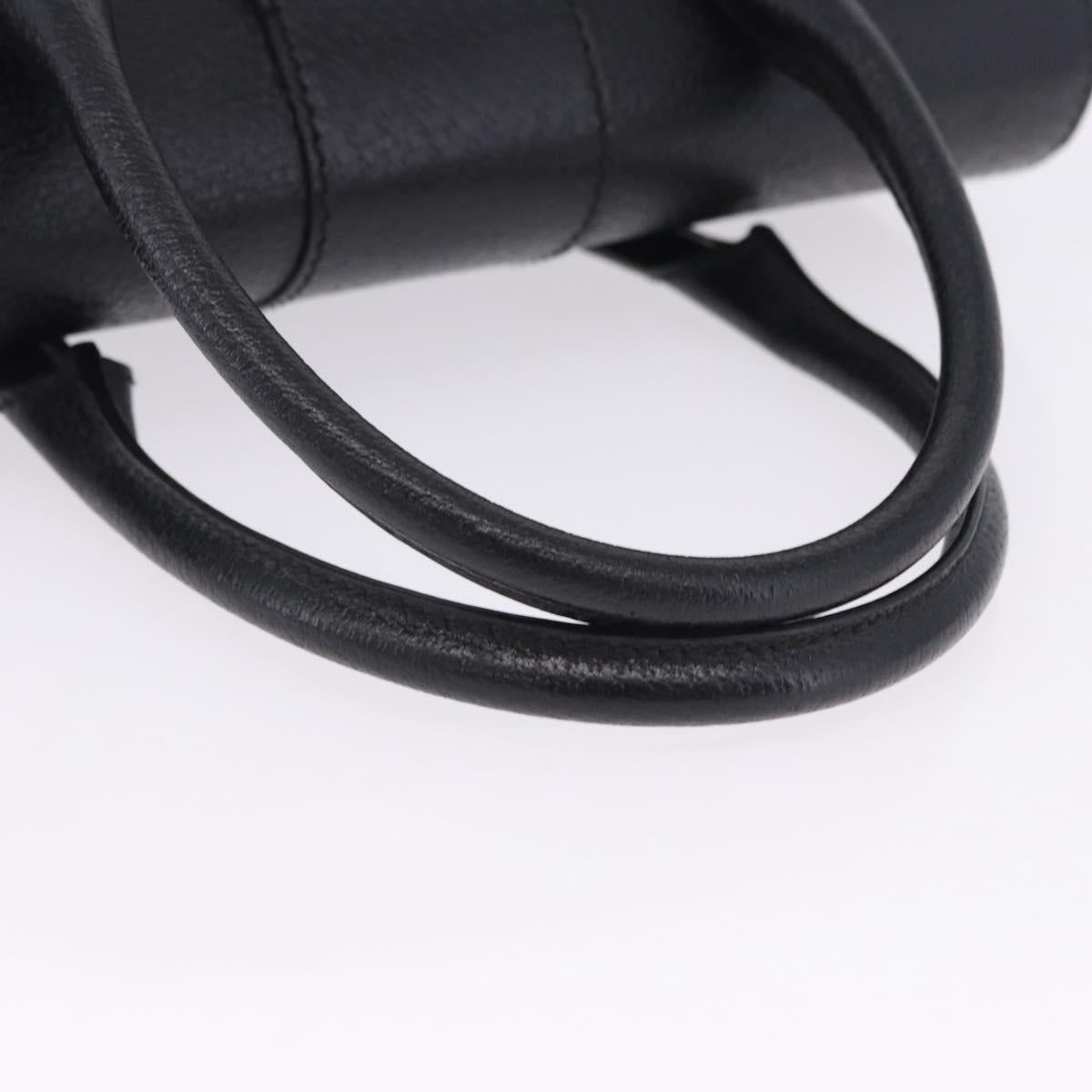 GUCCI GG Canvas Hand Bag Black Gold 124286 Auth am12659V