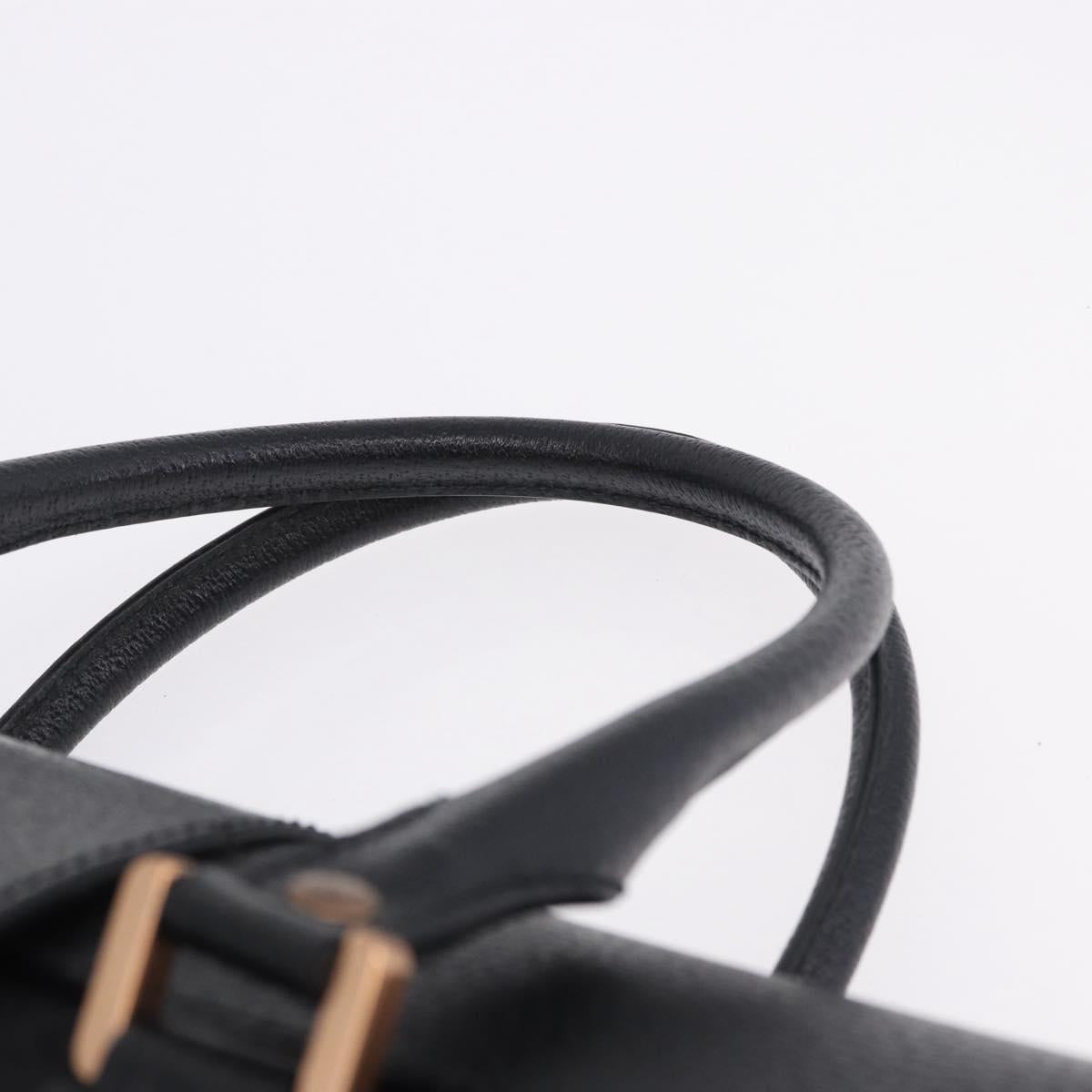 GUCCI GG Canvas Hand Bag Black Gold 124286 Auth am12659V