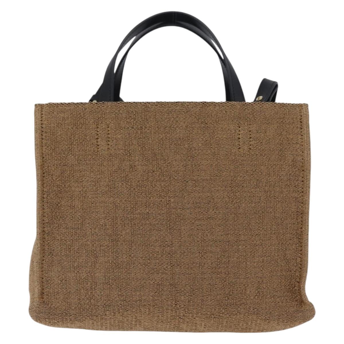 Salvatore Ferragamo Hand Bag Raffia Beige Gold Auth am12670V