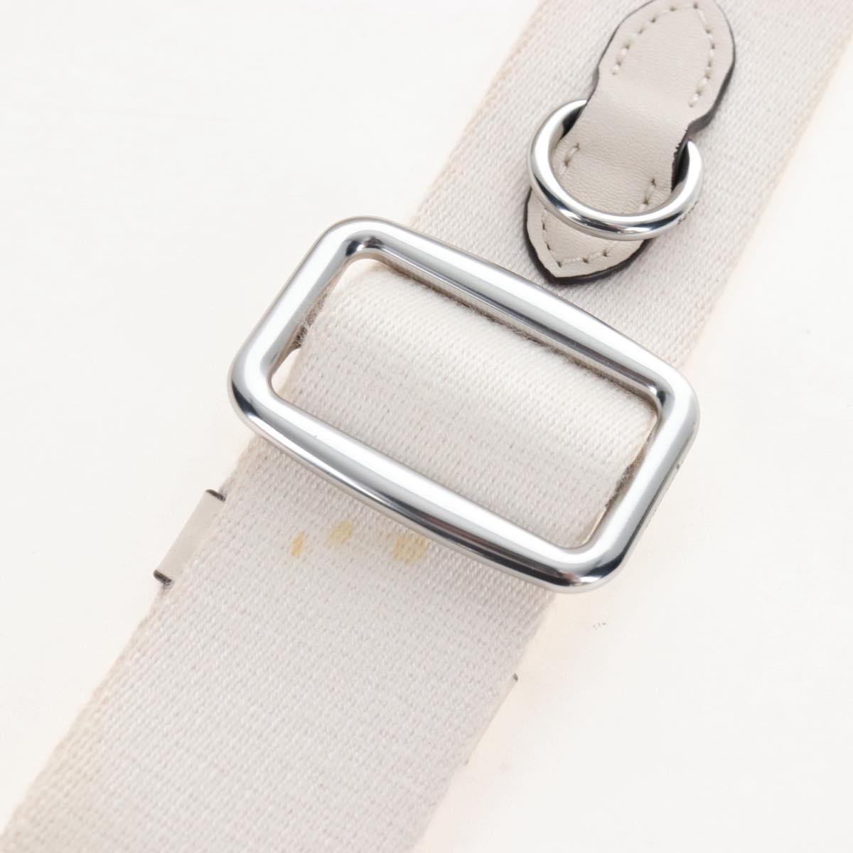 Coach Chain Teri Shoulder Bag Leather White Silver Auth am12672V