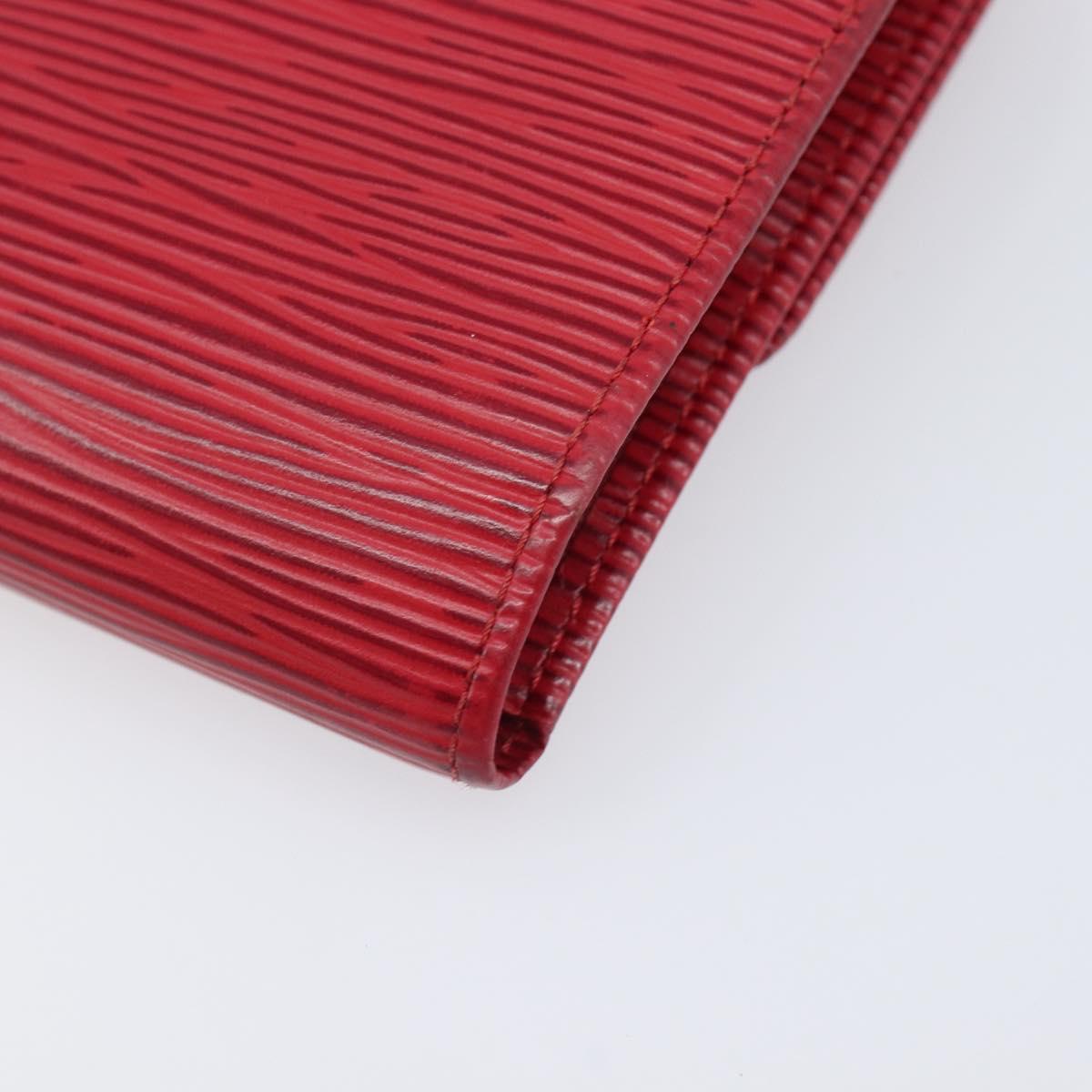 LOUIS VUITTON Epi Porte Tresor International Wallet Red M63387 LV Auth am12686V