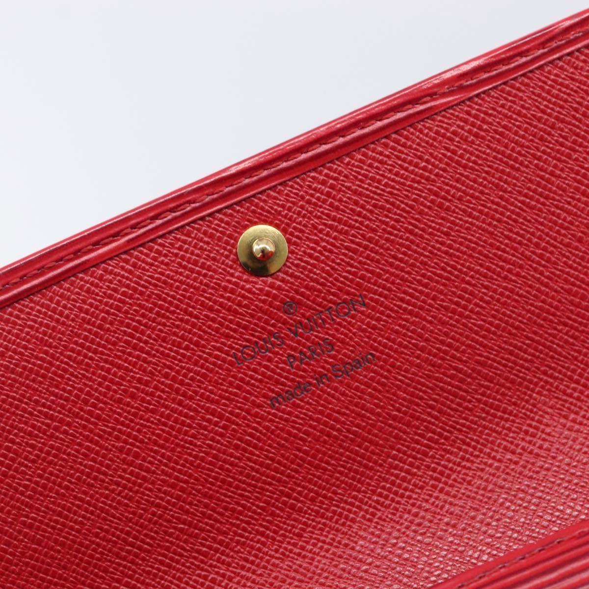 LOUIS VUITTON Epi Porte Tresor International Wallet Red M63387 LV Auth am12686V