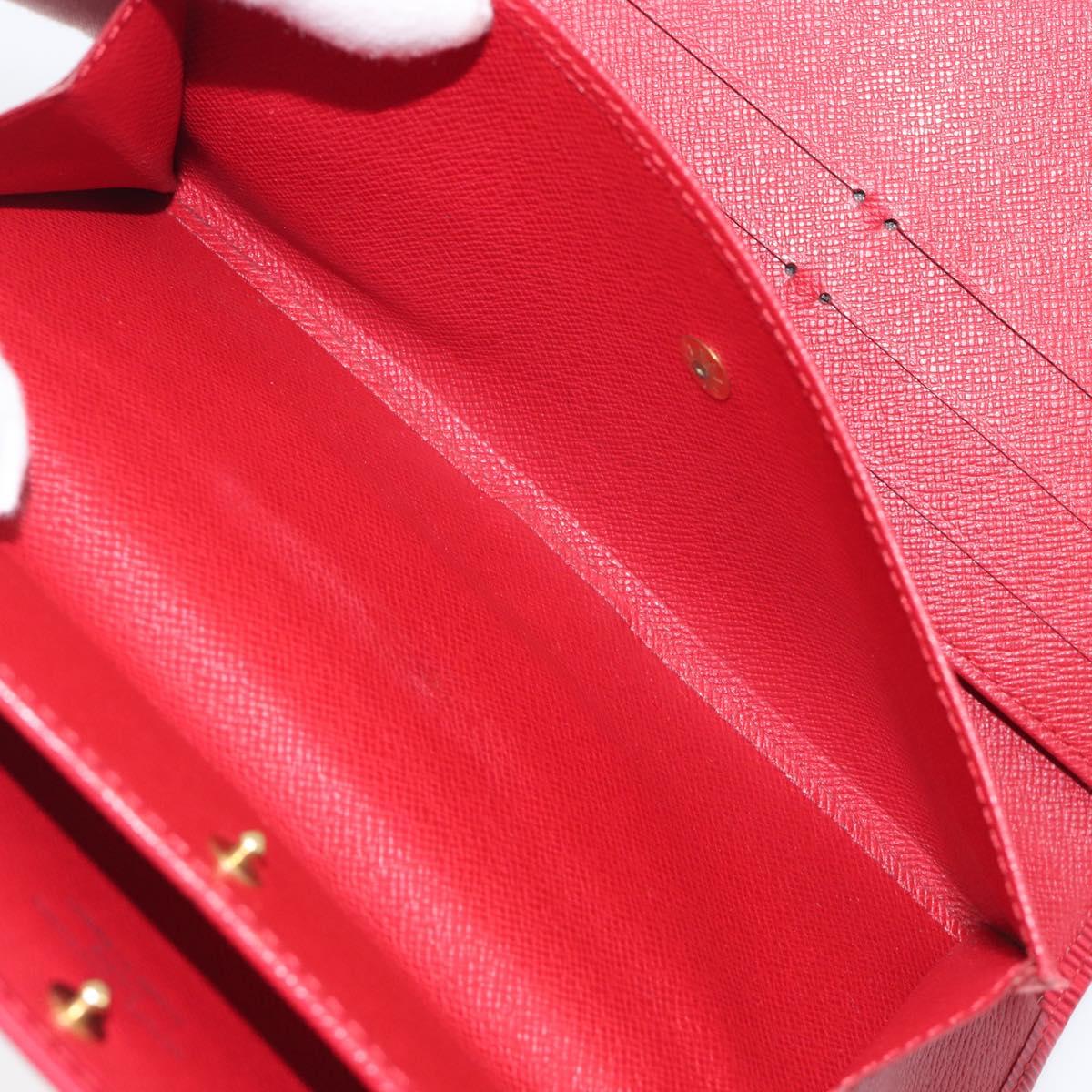LOUIS VUITTON Epi Porte Tresor International Wallet Red M63387 LV Auth am12686V