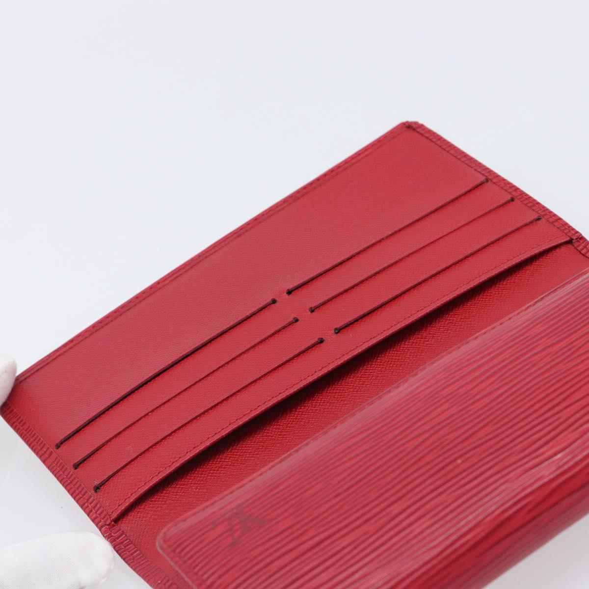 LOUIS VUITTON Epi Porte Tresor International Wallet Red M63387 LV Auth am12686V