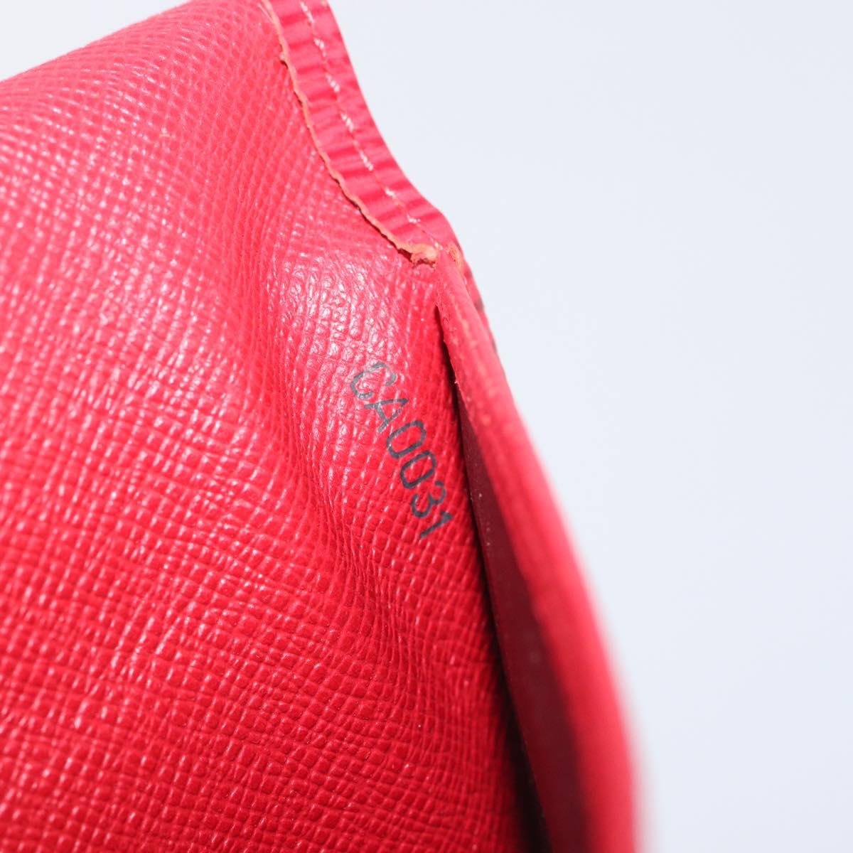 LOUIS VUITTON Epi Porte Tresor International Wallet Red M63387 LV Auth am12686V