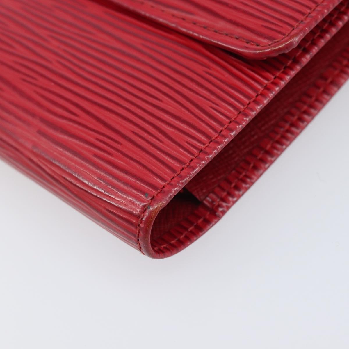 LOUIS VUITTON Epi Porte Tresor International Wallet Red M63387 LV Auth am12686V