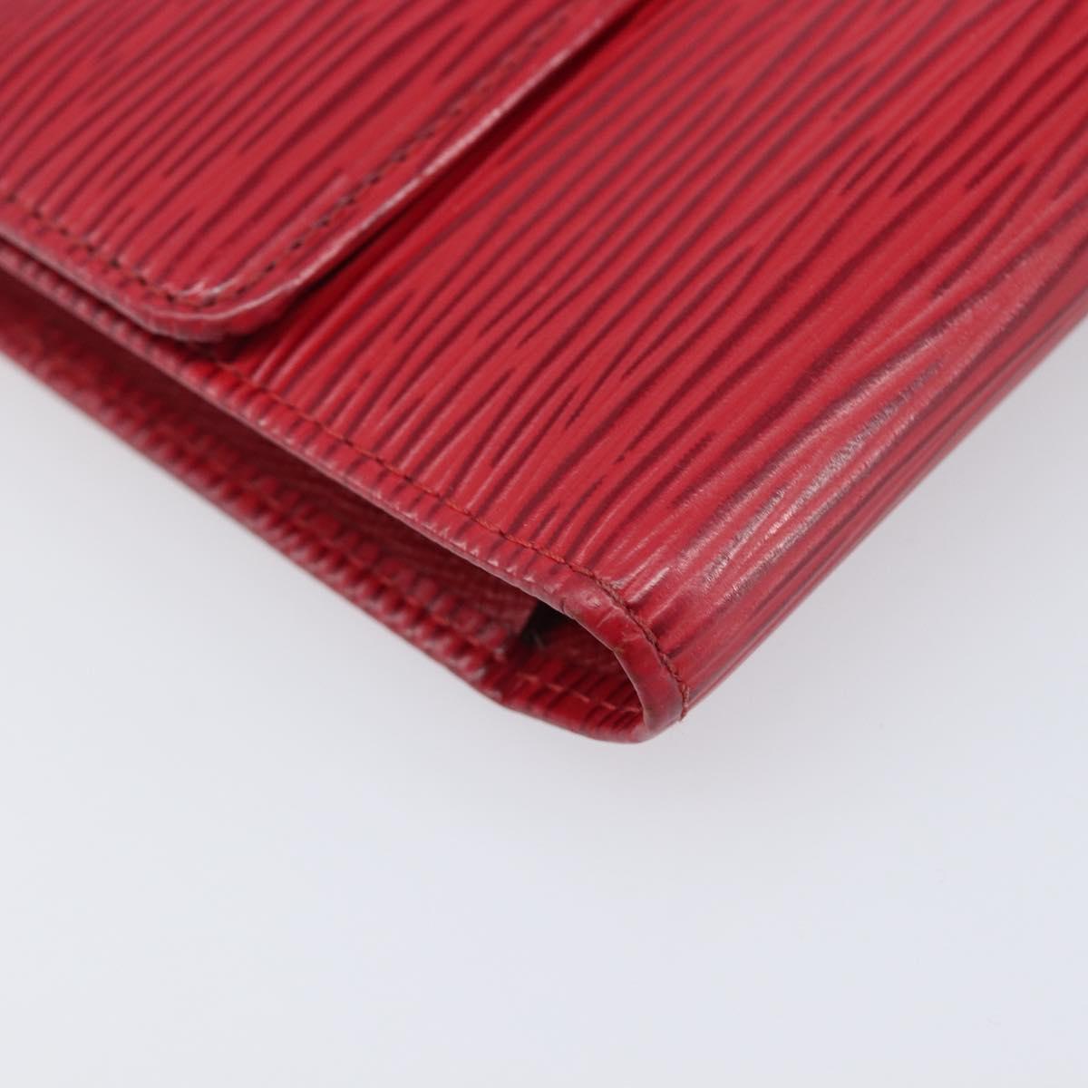 LOUIS VUITTON Epi Porte Tresor International Wallet Red M63387 LV Auth am12686V