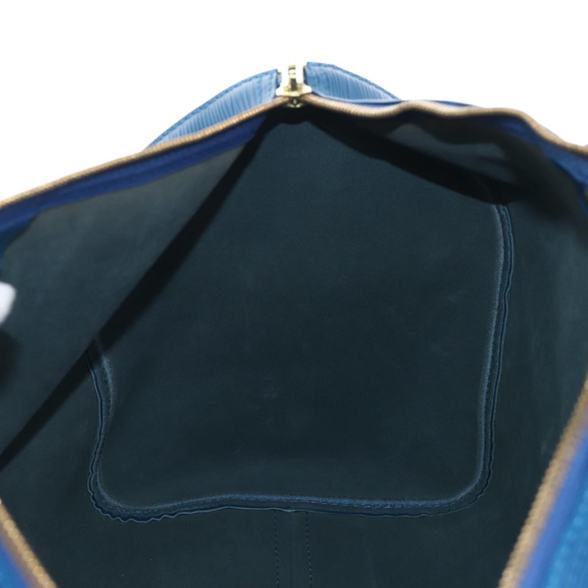 LOUIS VUITTON Epi Keepall 50 Boston Bag Blue M42965 LV Auth am12687V