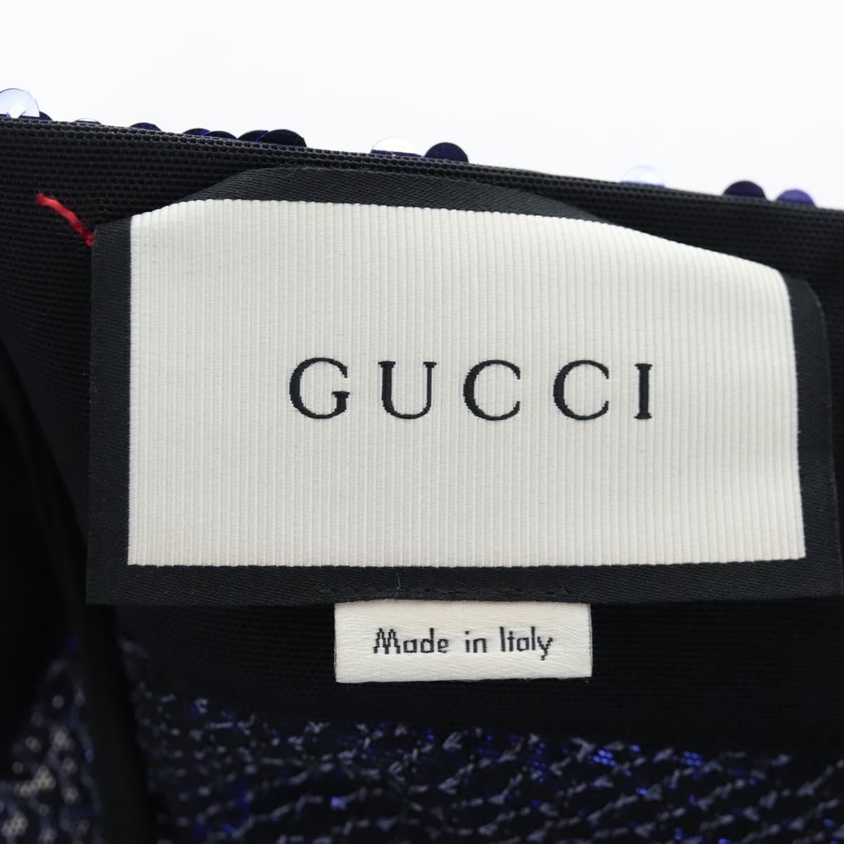GUCCI Leggings Pants Sequin 42 Purple Auth am12697M