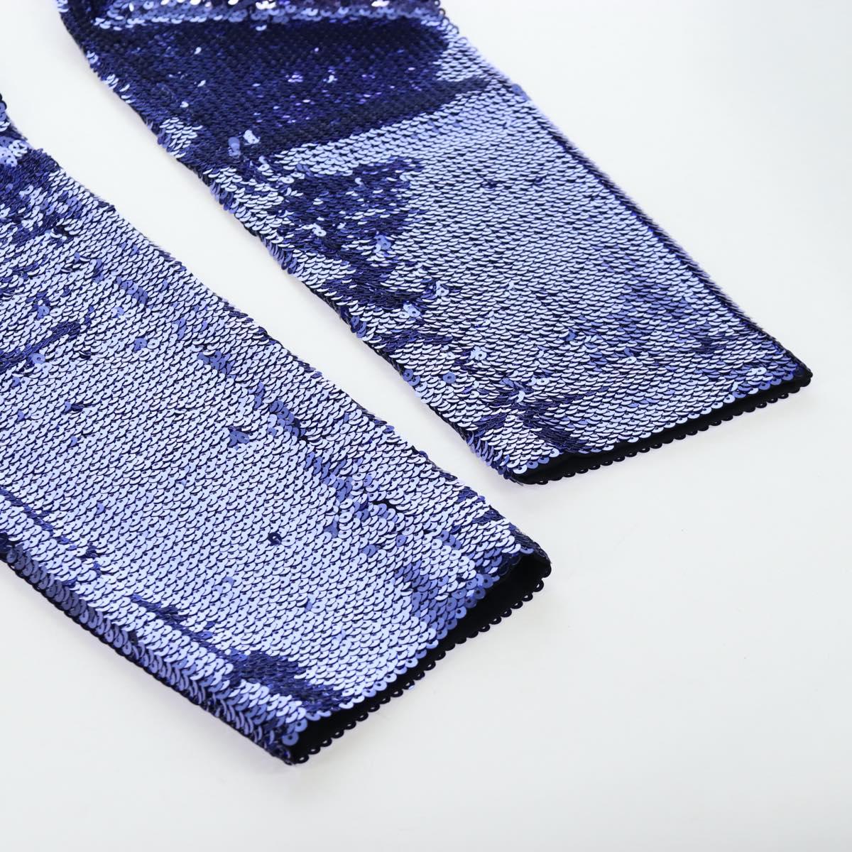GUCCI Leggings Pants Sequin 42 Purple Auth am12697M