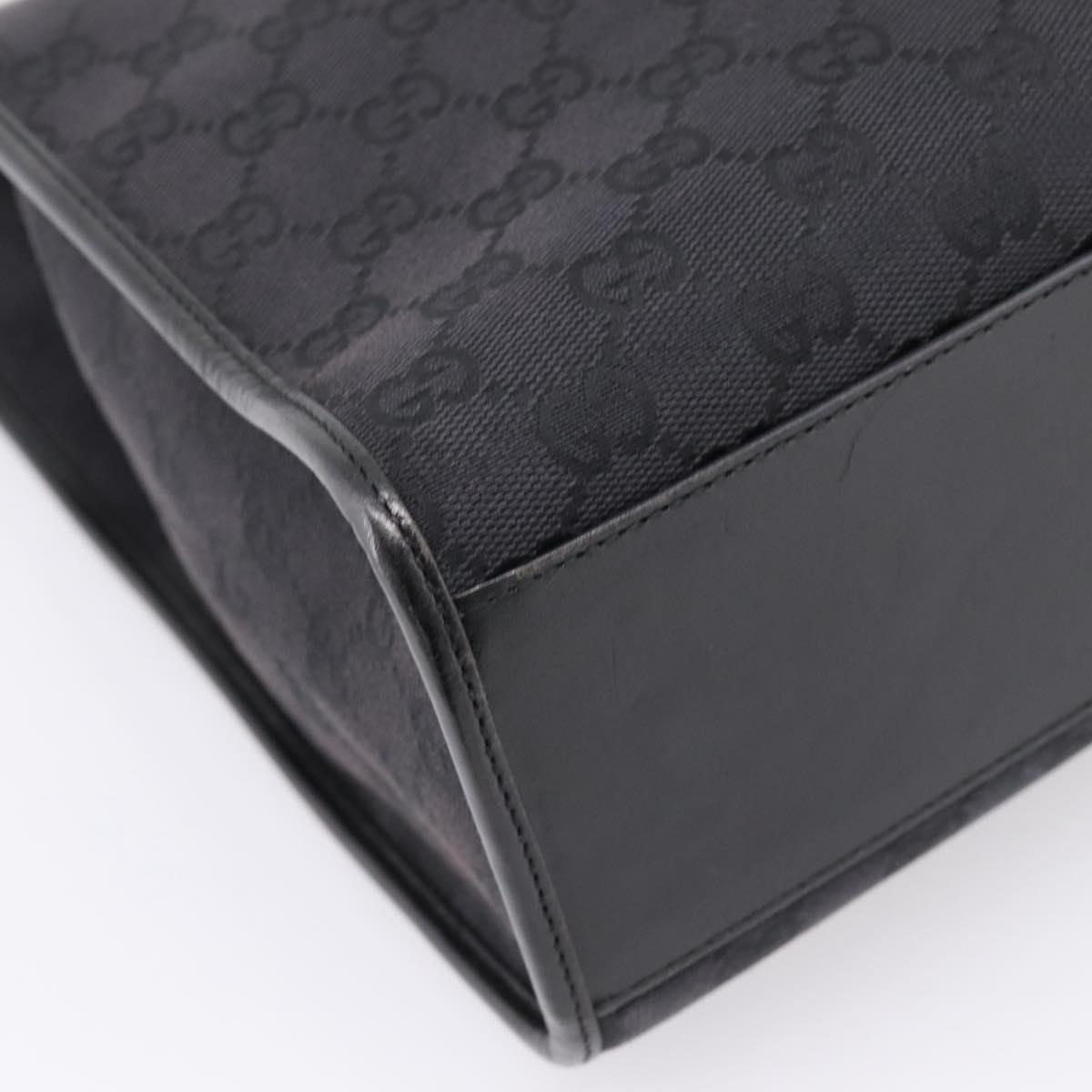 GUCCI GG Canvas Tote Bag Black Silver 002 1064 Auth am12702A