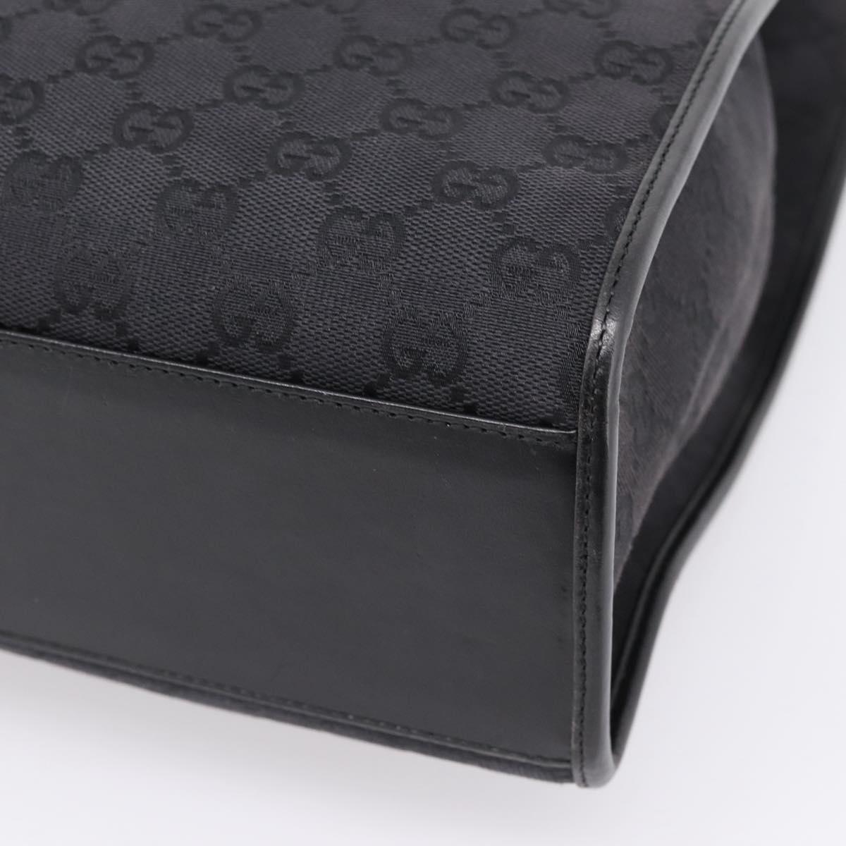 GUCCI GG Canvas Tote Bag Black Silver 002 1064 Auth am12702A