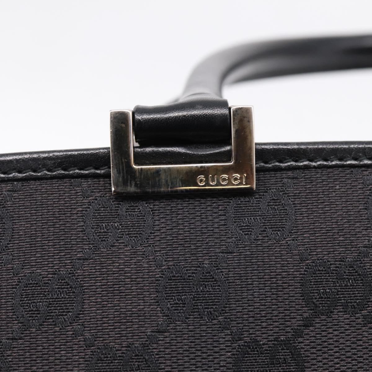GUCCI GG Canvas Tote Bag Black Silver 002 1064 Auth am12702A