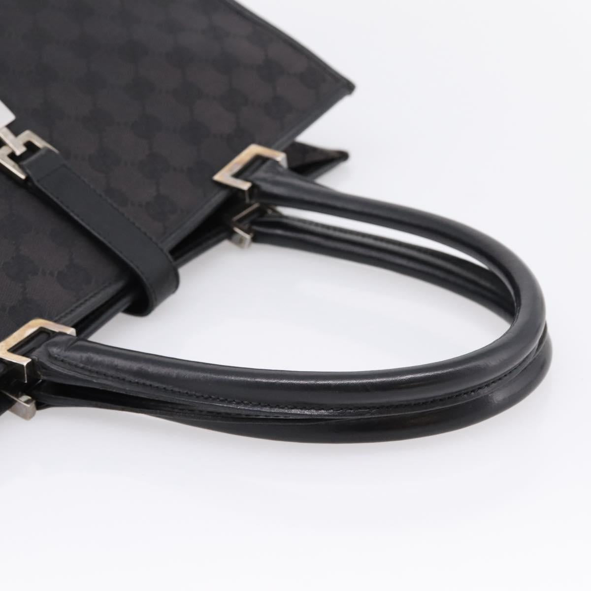 GUCCI GG Canvas Tote Bag Black Silver 002 1064 Auth am12702A