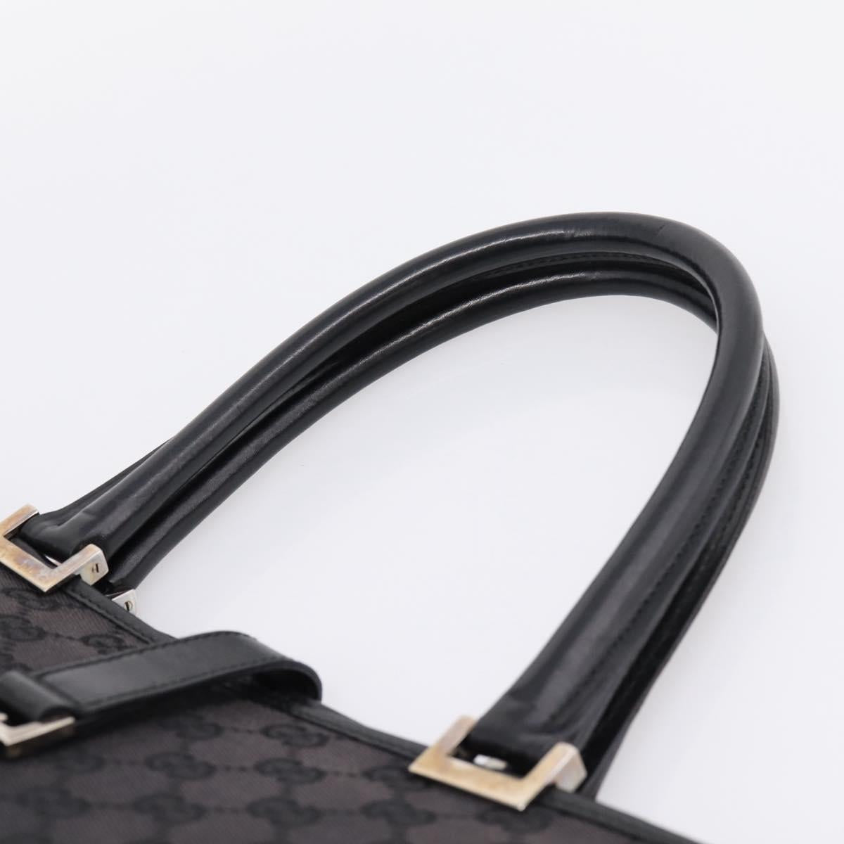 GUCCI GG Canvas Tote Bag Black Silver 002 1064 Auth am12702A