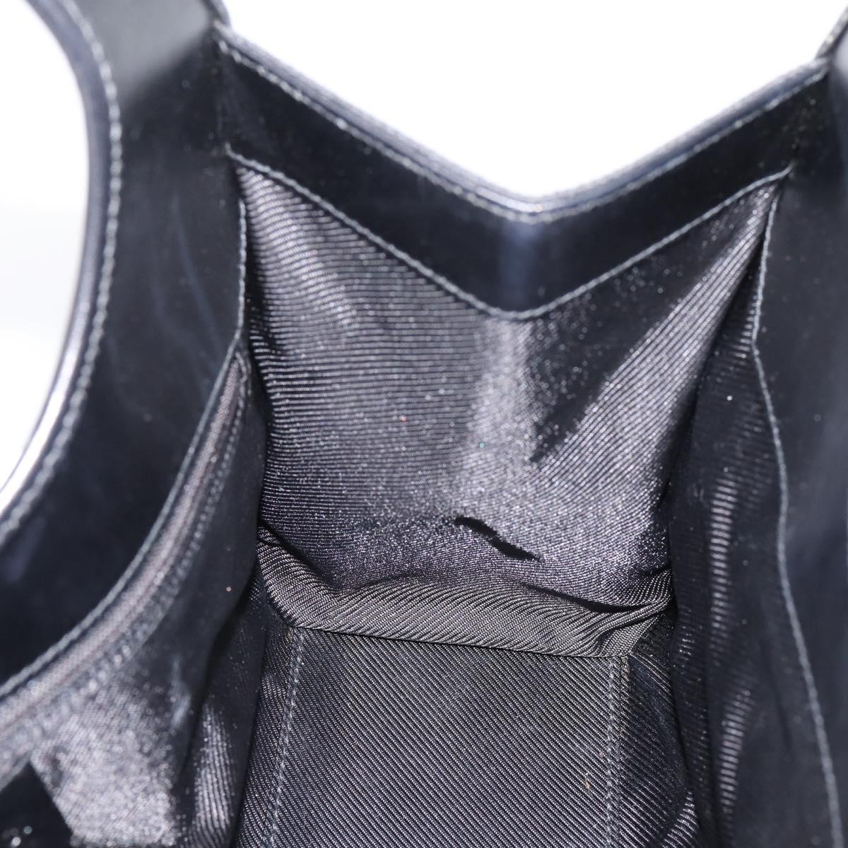 GUCCI GG Canvas Jackie Hand Bag Black Silver 01719 Auth am12714M