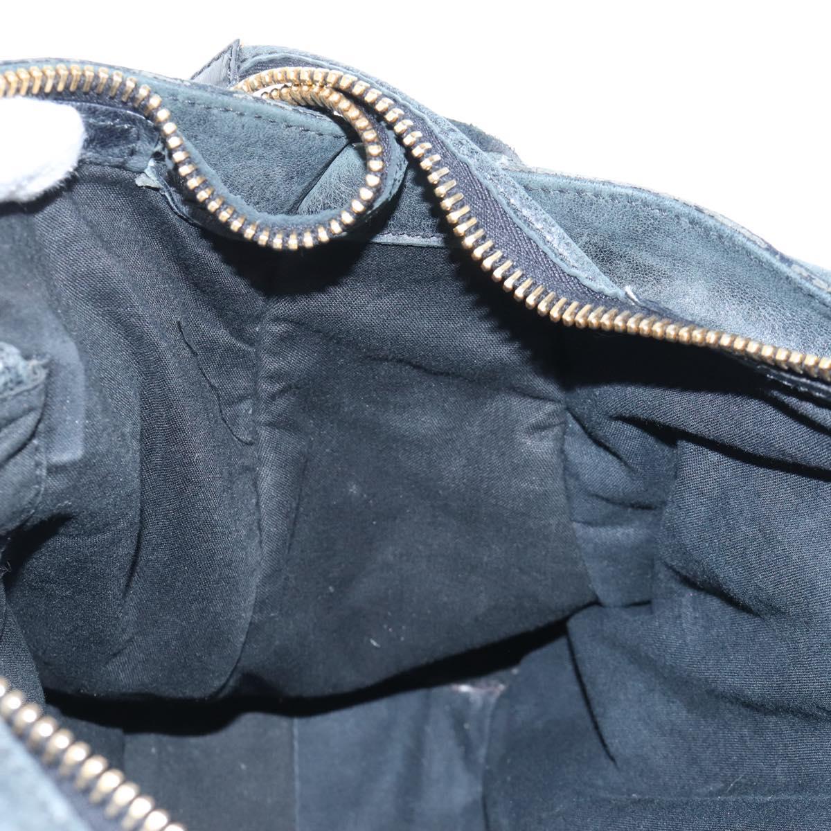Balenciaga The Giant City Hand Bag Leather 2way Black Gold 173084 Auth am12719V