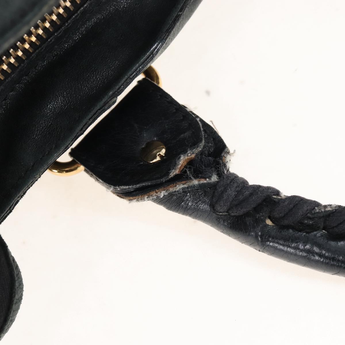 Balenciaga The Giant City Hand Bag Leather 2way Black Gold 173084 Auth am12719V