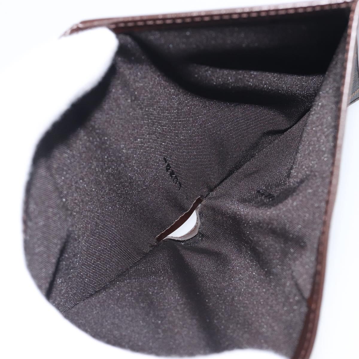 FENDI Zucca Canvas Passport Case Brown Auth am12732M