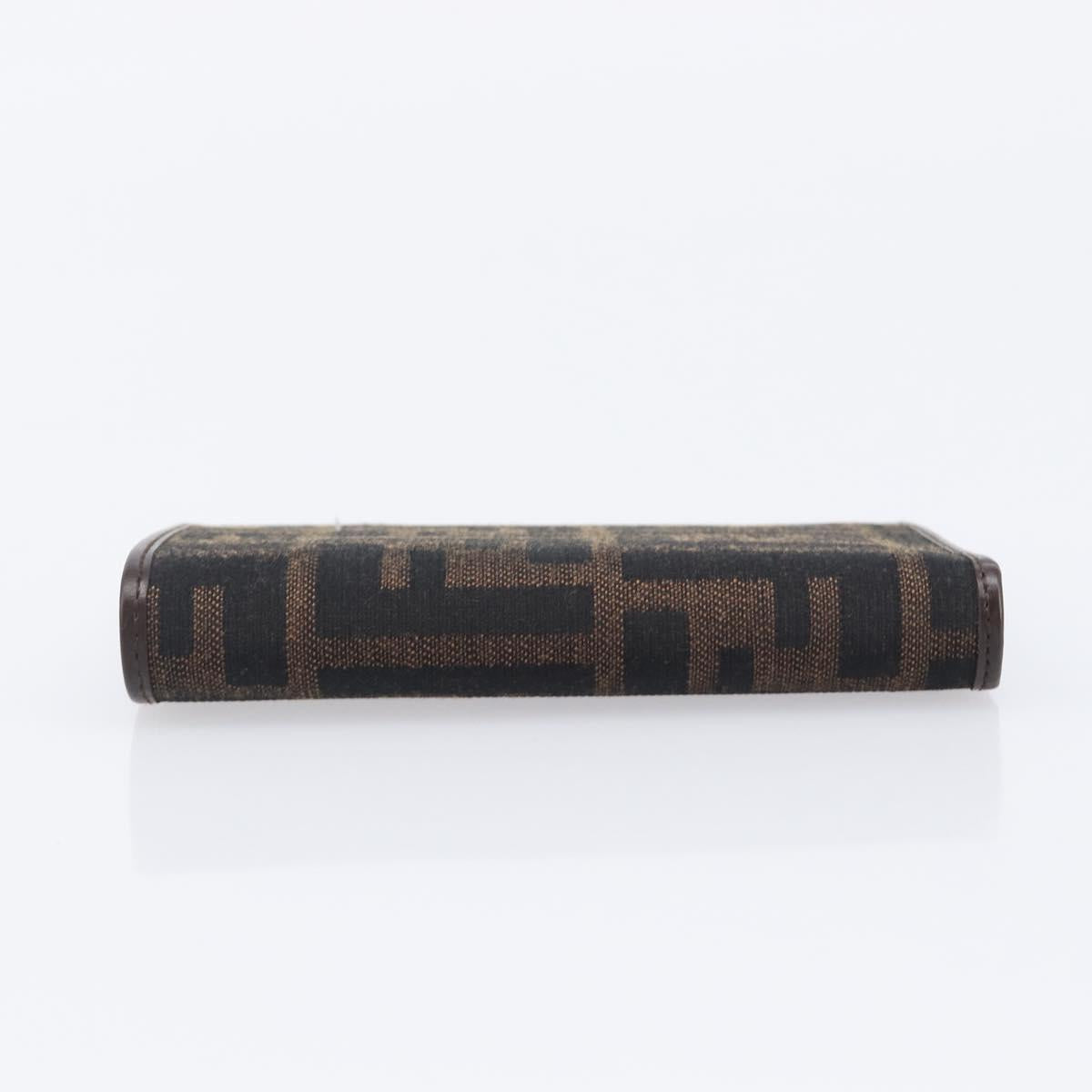 FENDI Zucca Canvas Passport Case Brown Auth am12732M
